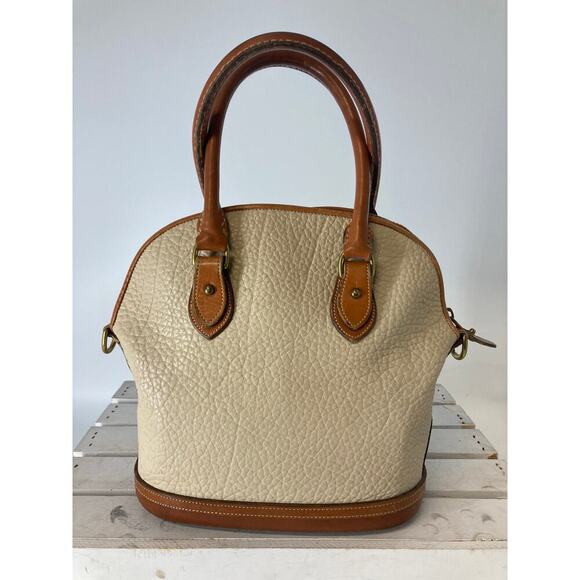 DOONEY & BOURKE MEDIUM IVORY PEBBLED LEATHER HANDBAG (ASIS) - Picture 3 of 16